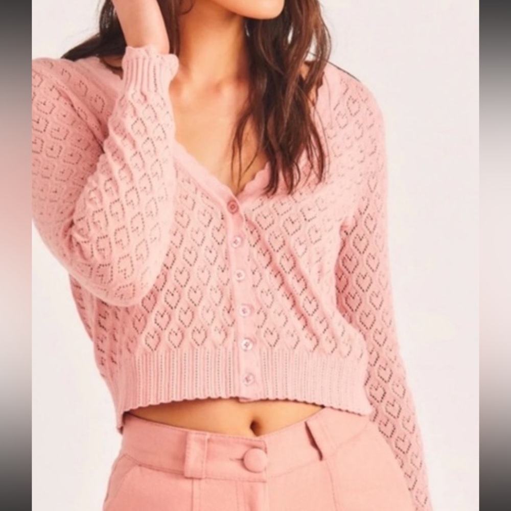 LoveShackFancy Janie Cropped Cardigan
Tuscan Rose NWT